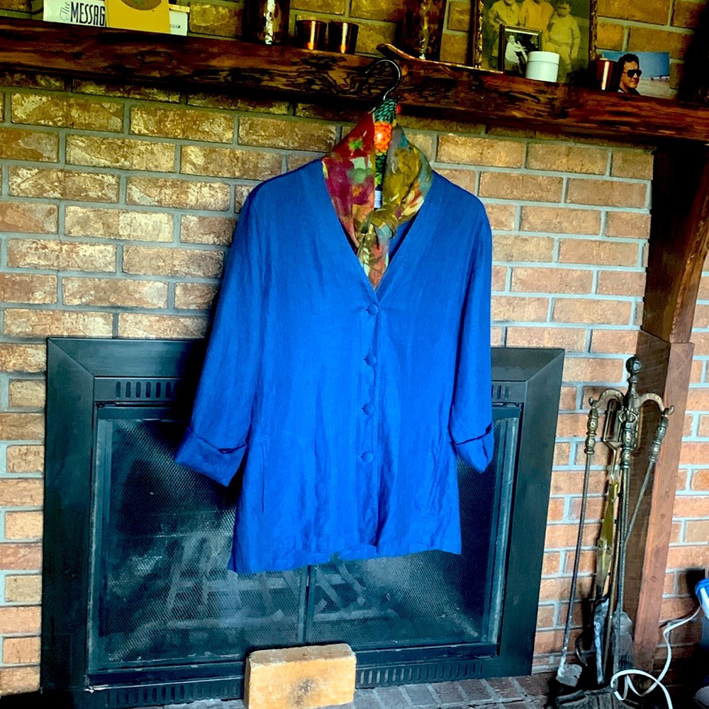 Linen blazer jacket